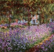 Claude Monet Iris Bed in Monet-s Garden oil painting reproduction